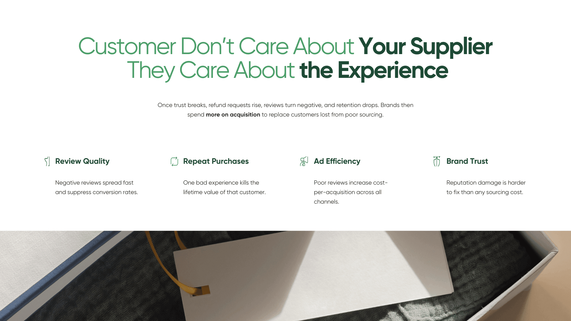Customers Don’t Care About Your Supplier