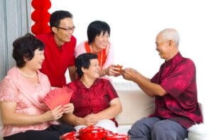 a group of people sitting on a couch